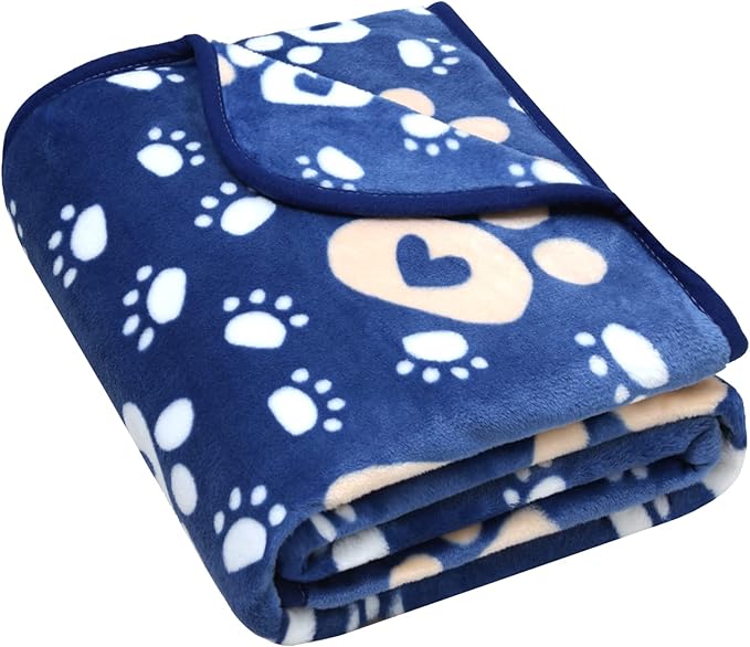AHOOCUSTOM Dog Blanket, Soft Fleece Dog Blankets for Large