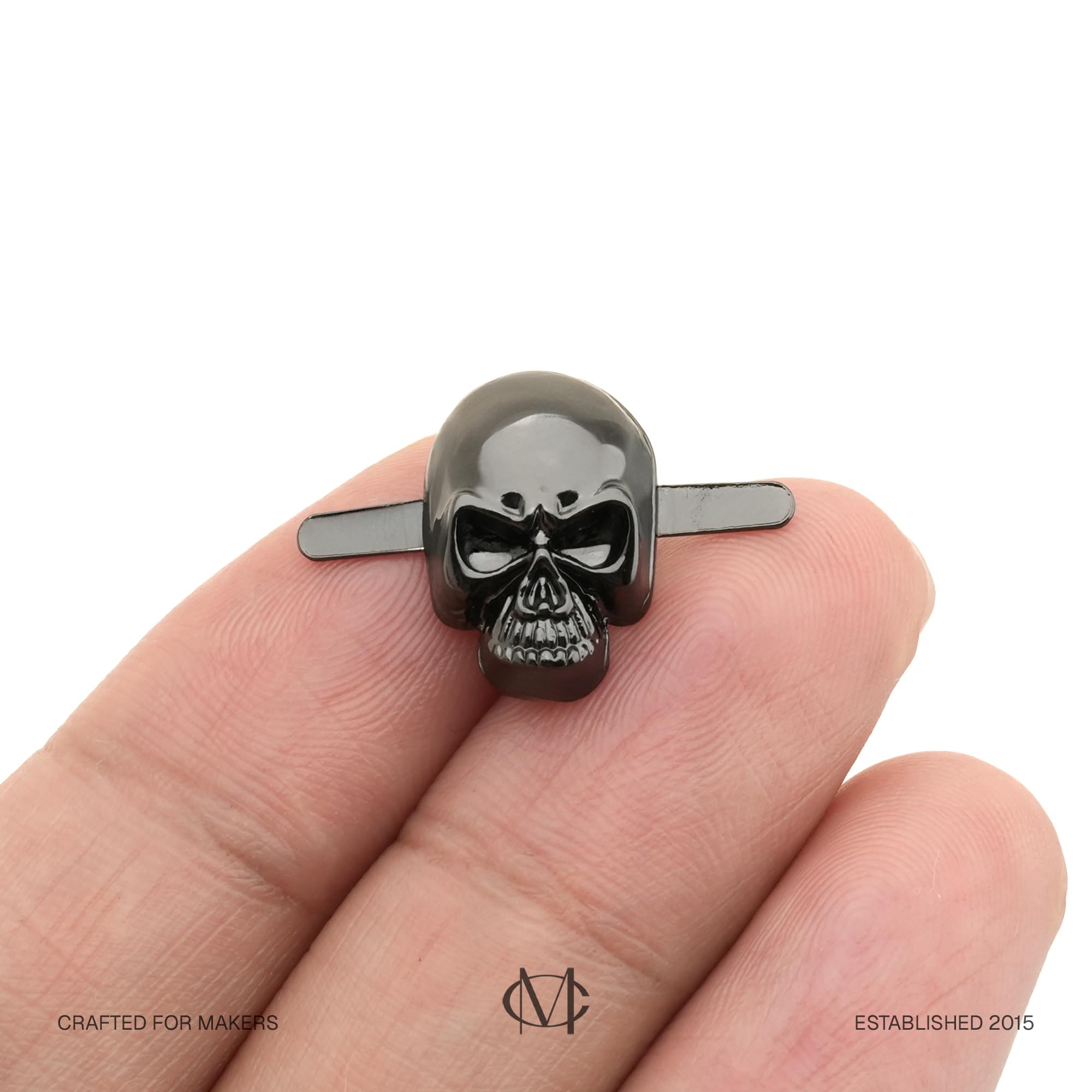 Amazon.com: CRAFTMEMORE Skull Prong Stud Head Bone Gothic Style