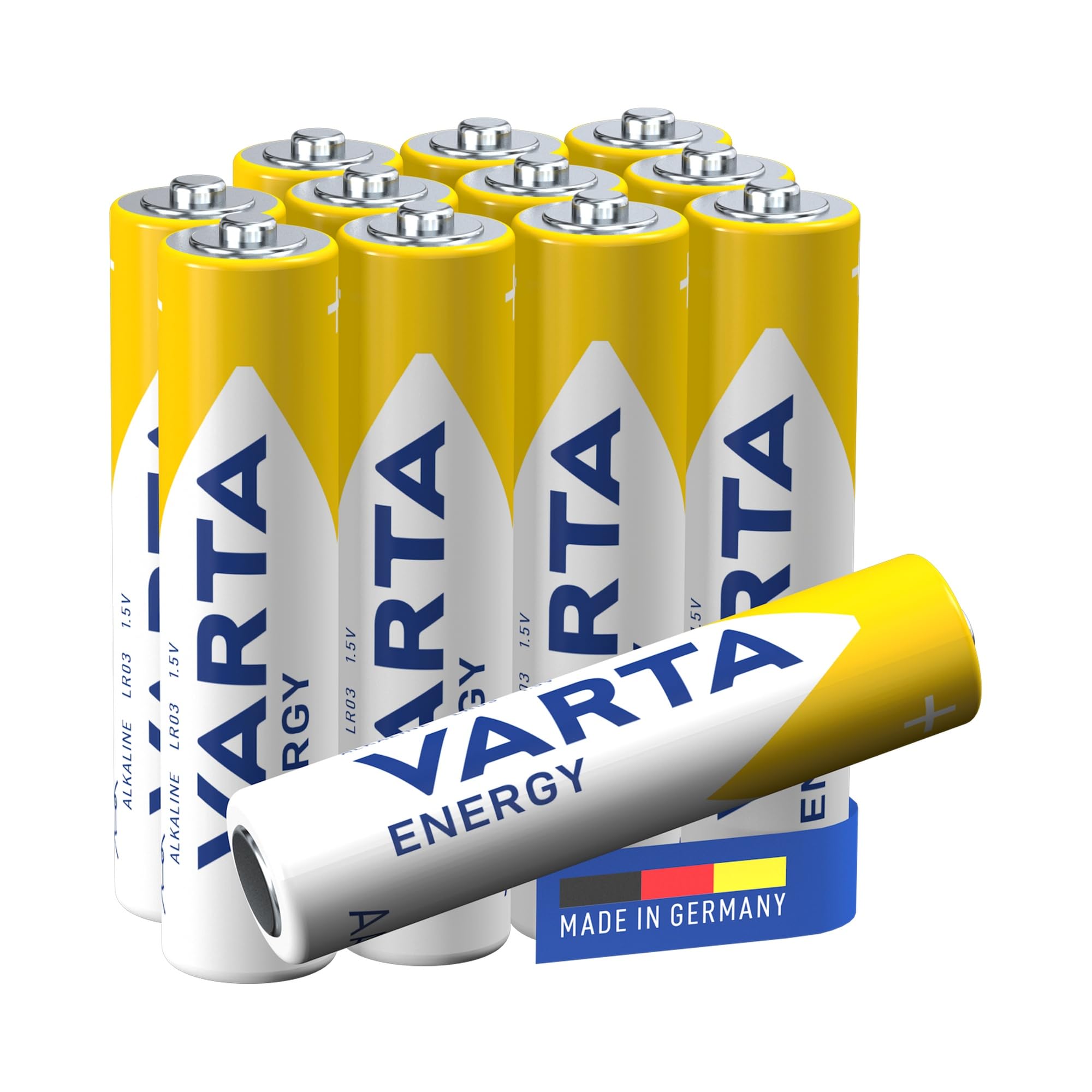 VARTA Batterien AAA, 12 Stück Cube, Energy, Alkaline Micro-Batterie, 1,5 V