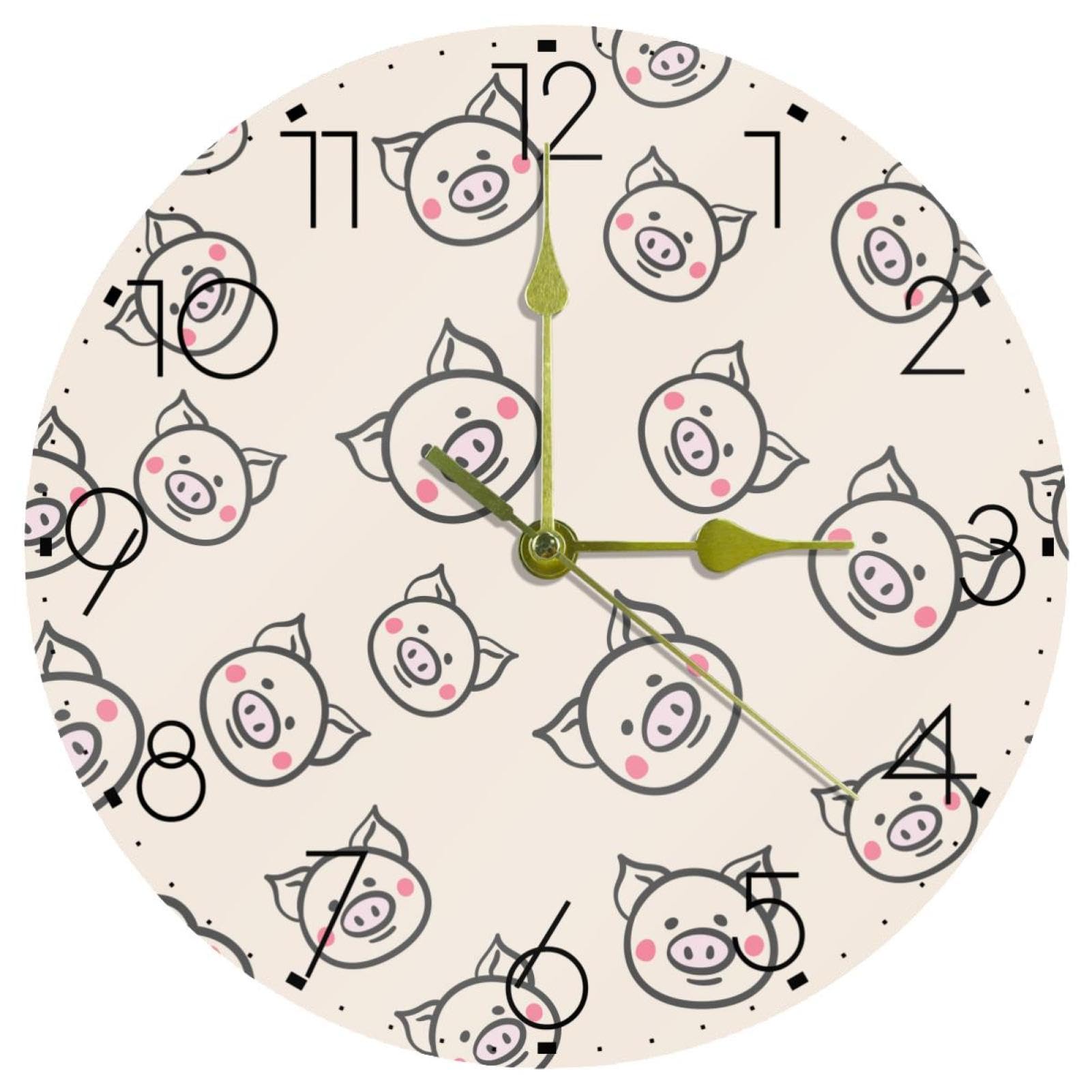 Horloge murale ronde silencieuse acrylique fonctionne avec piles pour salon
