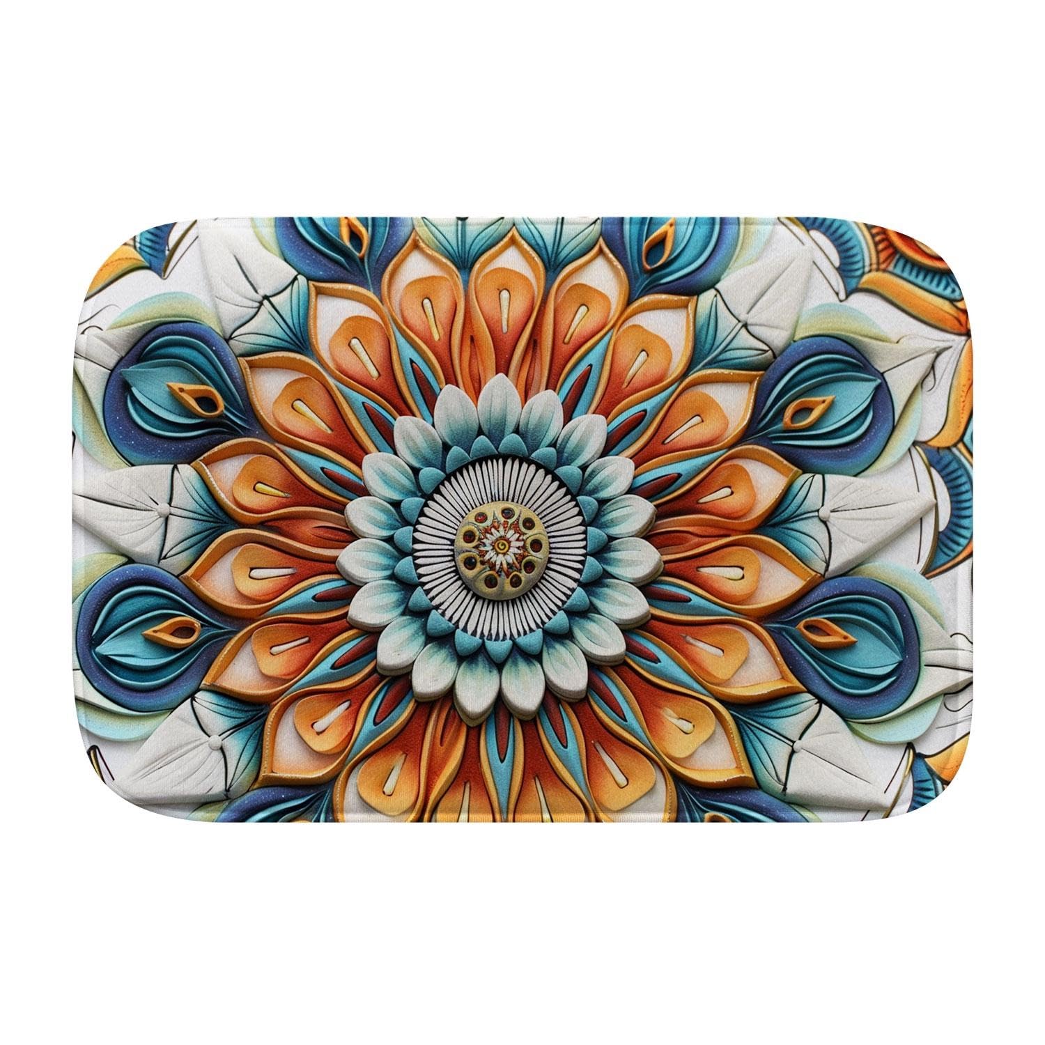 Tapis de bain absorbant en mousse à mémoire Fleur 3D antidérapant