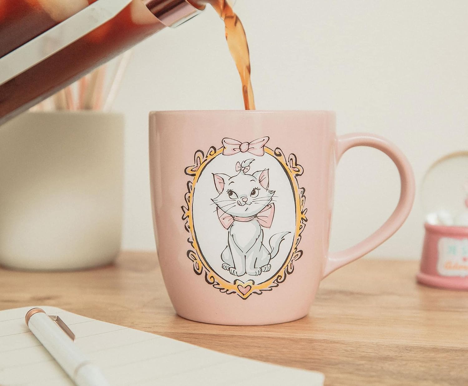 Disney The Aristocats Marie Purrfect Frame Ceramic Mug | Large 18-Ounce Coffee Cup For Espresso, Tea