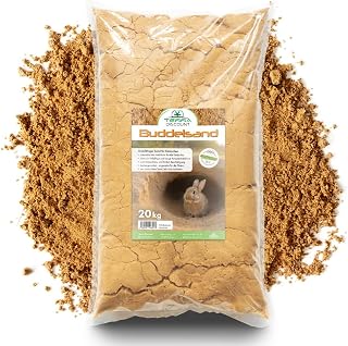 Terra Discount Buddelsand für Kaninchen 20 kg | grabfähiger Natursand, staubarm, naturbelassen, pfotenschonend, für Buddelkiste & Gehege