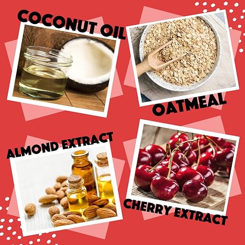 Miniatura 5 de Spray de baño natural sin agua, para perros, avena calmante de almendras cereza, 8 onzas