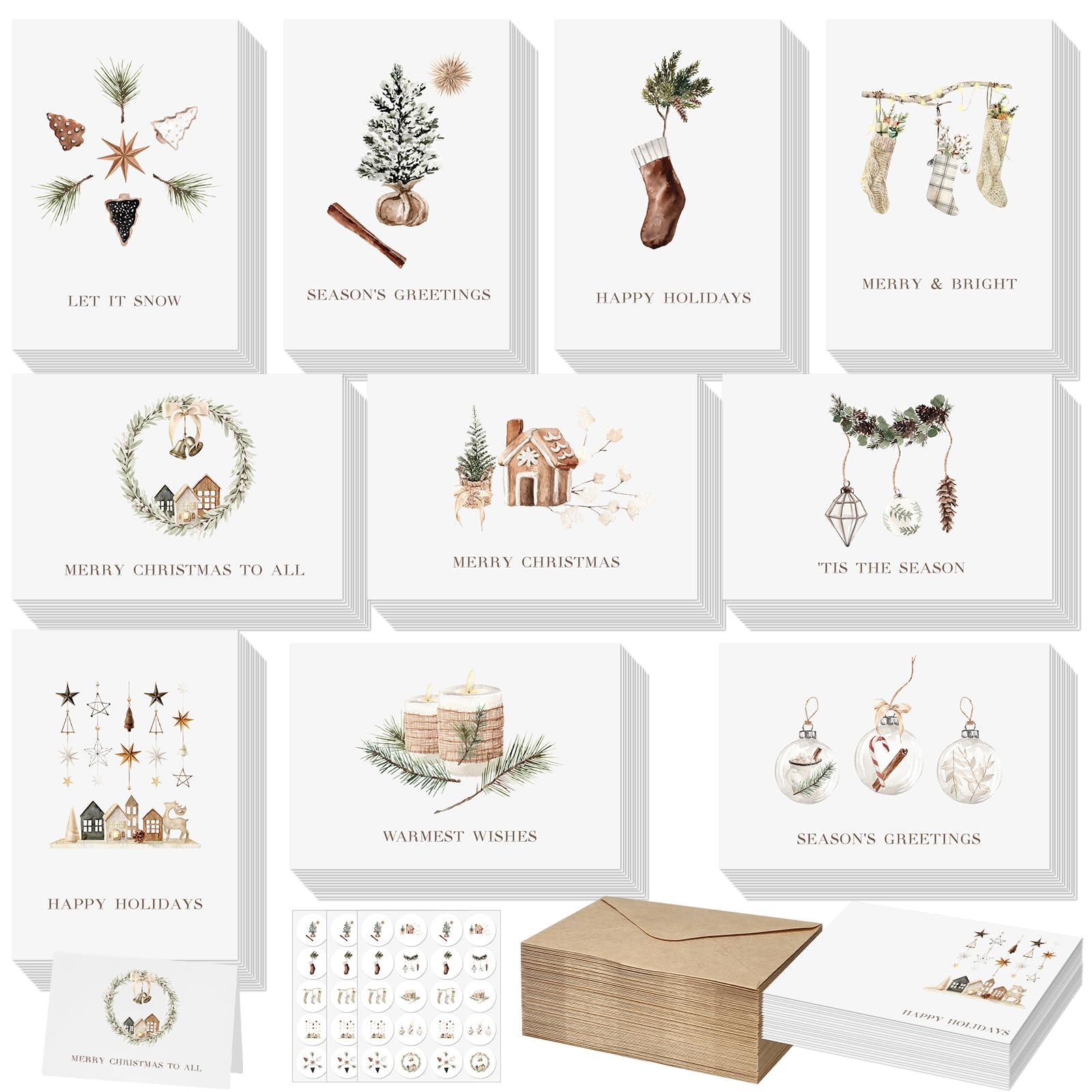 Motiskyy Rustic Christmas Cards