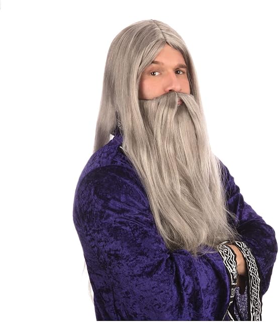 Bristol Novelty BW660 Wizard Wig and Long Beard, White, One Size