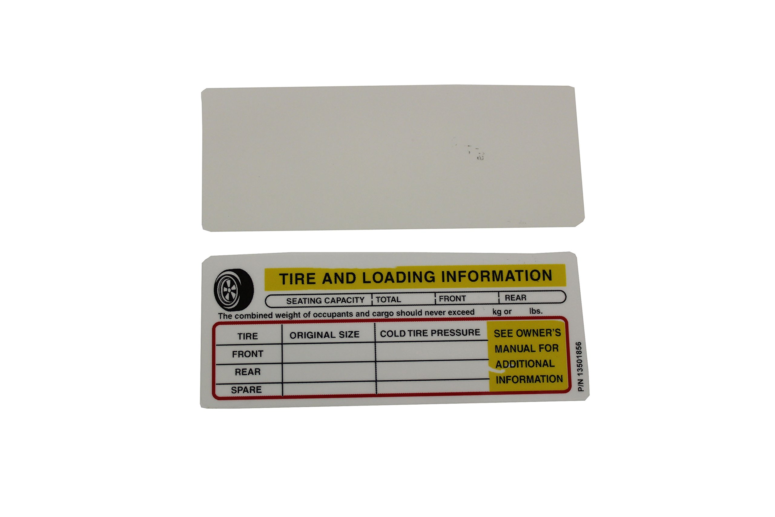Amazon.com: GM Genuine 19206430 Vehicle Capacity Weight and Tire 