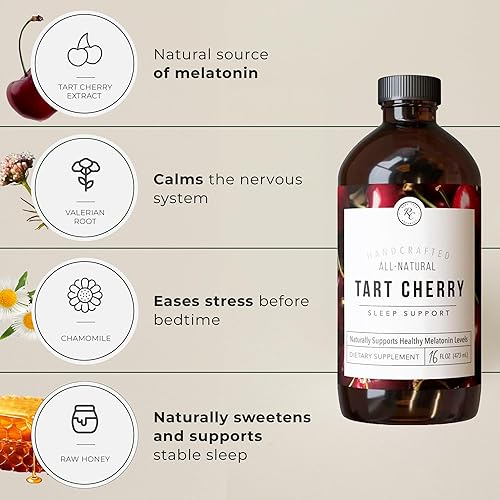 Miniatura 3 de Rowe Casa Organics Tart Cherry - Soporte orgánico para dormir con raíz de valeriana, apoya la regulación del ciclo del sueño y la recuperación