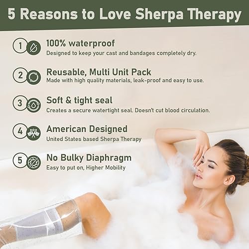 Miniatura 2 de Fundas de sellado hermético para patas de ducha, reutilizables, paquete de 2 unidades, funda 100% impermeable para patas de ducha, protector de