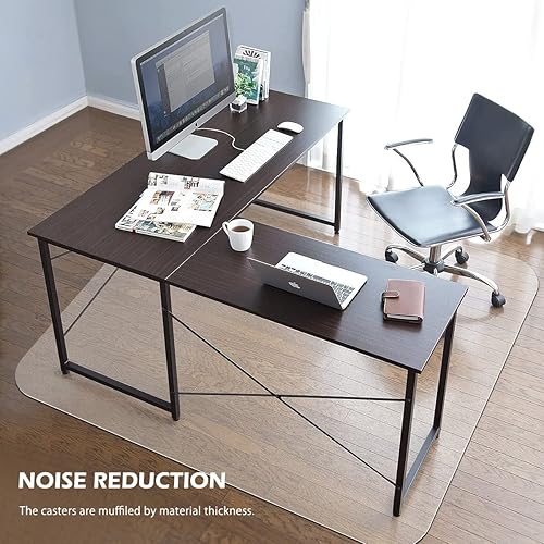 Miniatura 7 de SALLOUS Tapete para silla de oficina para suelos duros, tapete de silla grande de 63 x 51 pulgadas para suelos de madera dura, protector de suelo