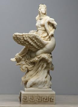 greekartshop Aphrodite & Swan Greek Goddess Venus Statue Handmade Sculpture Figure 6.3