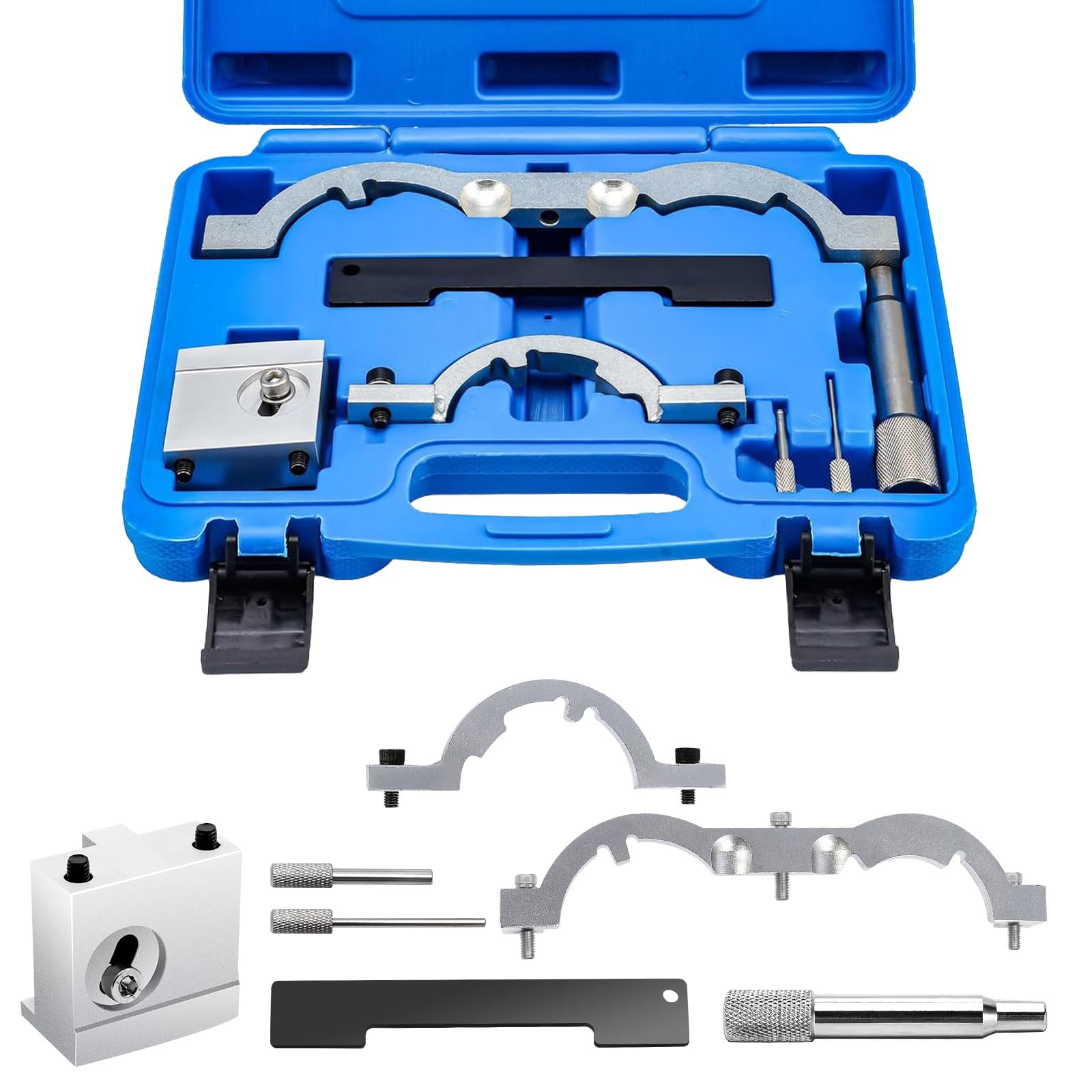 Juego de herramientas para ajuste de motor, para motores de 1.0, 1.2, 1.4L Bloqueo de árbol de levas y kit de alineación de cadena de distribución Compatible con vehículos Opel, Chevrolet