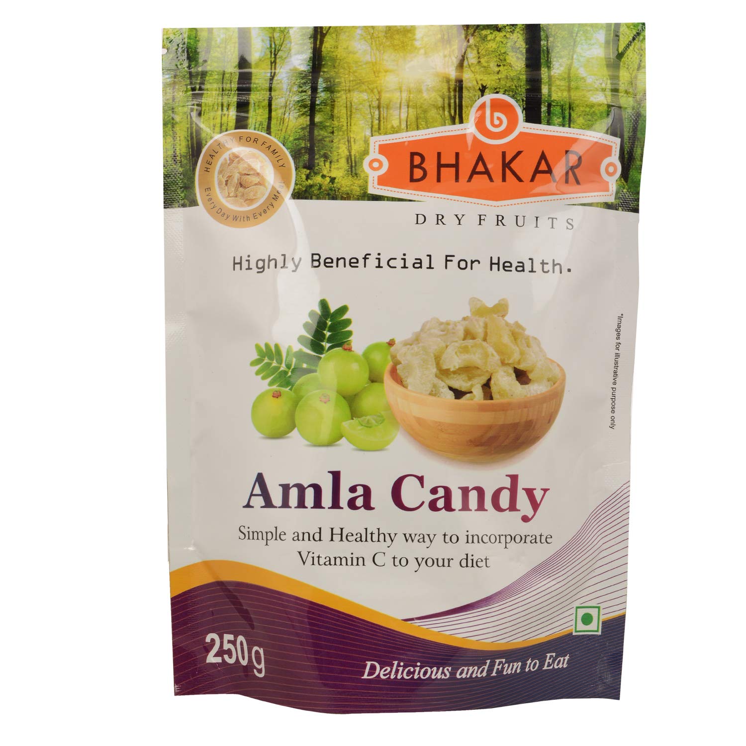 Bhakar's Amla Candy | Candied Indian Gooseberry | Avla | Sweet Amla (Pack of 2 X 250 Grams) 500 grams