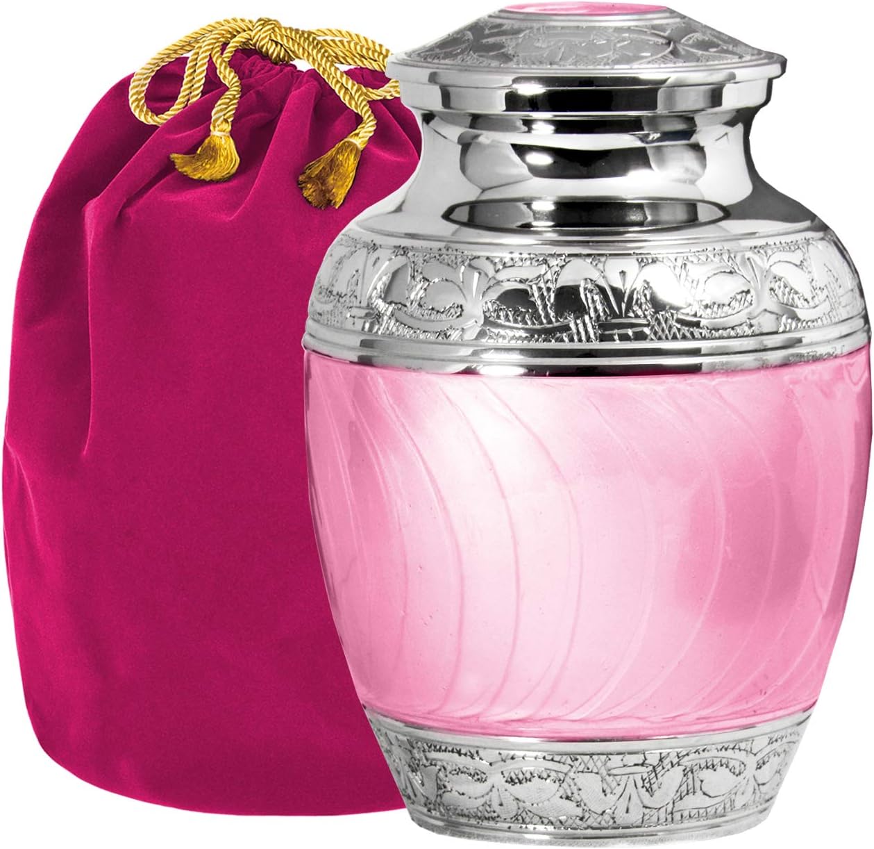 Trupoint Memorials Hugs and Kisses Beautiful Light Pink Child's Cremation Urn for Human Ashes