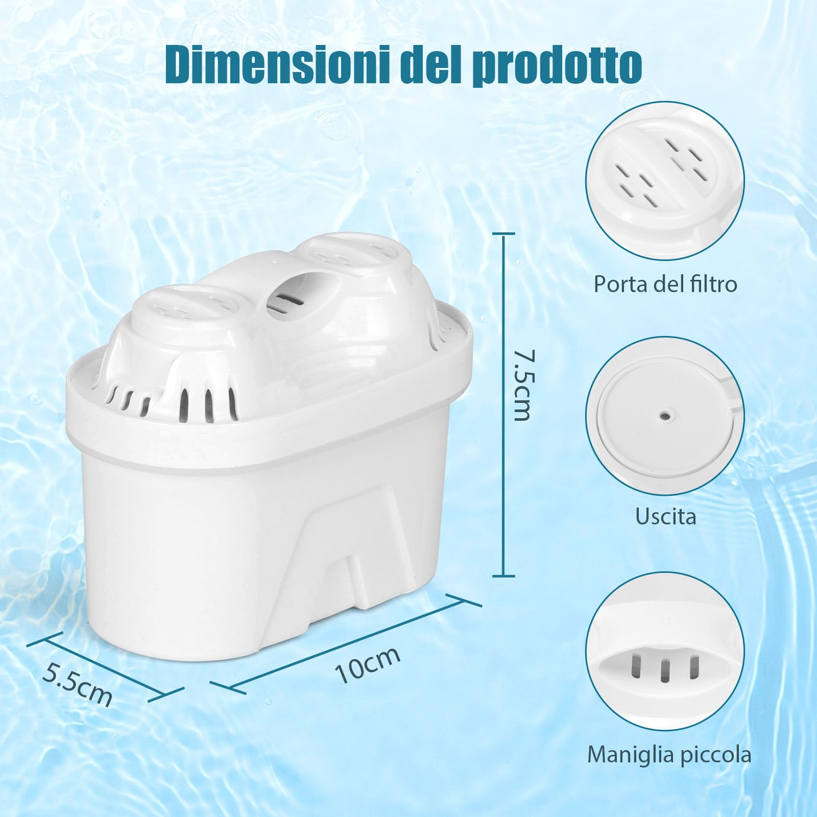 Filtro Acqua Aquasan Aquacompact + 3 Cartucce Ricambio | Depurazione Microfiltrazione | Per Rubinetto - Foto 5