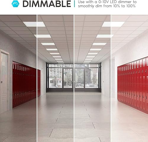 Miniatura 6 de Panel plano de luz LED de 2 x 4 pies, 30-72 W, 5 CCT 3K  3.5k  4K  5K  6.5K, luces de techo empotradas regulables, 37505000625075009000 lúmenes,