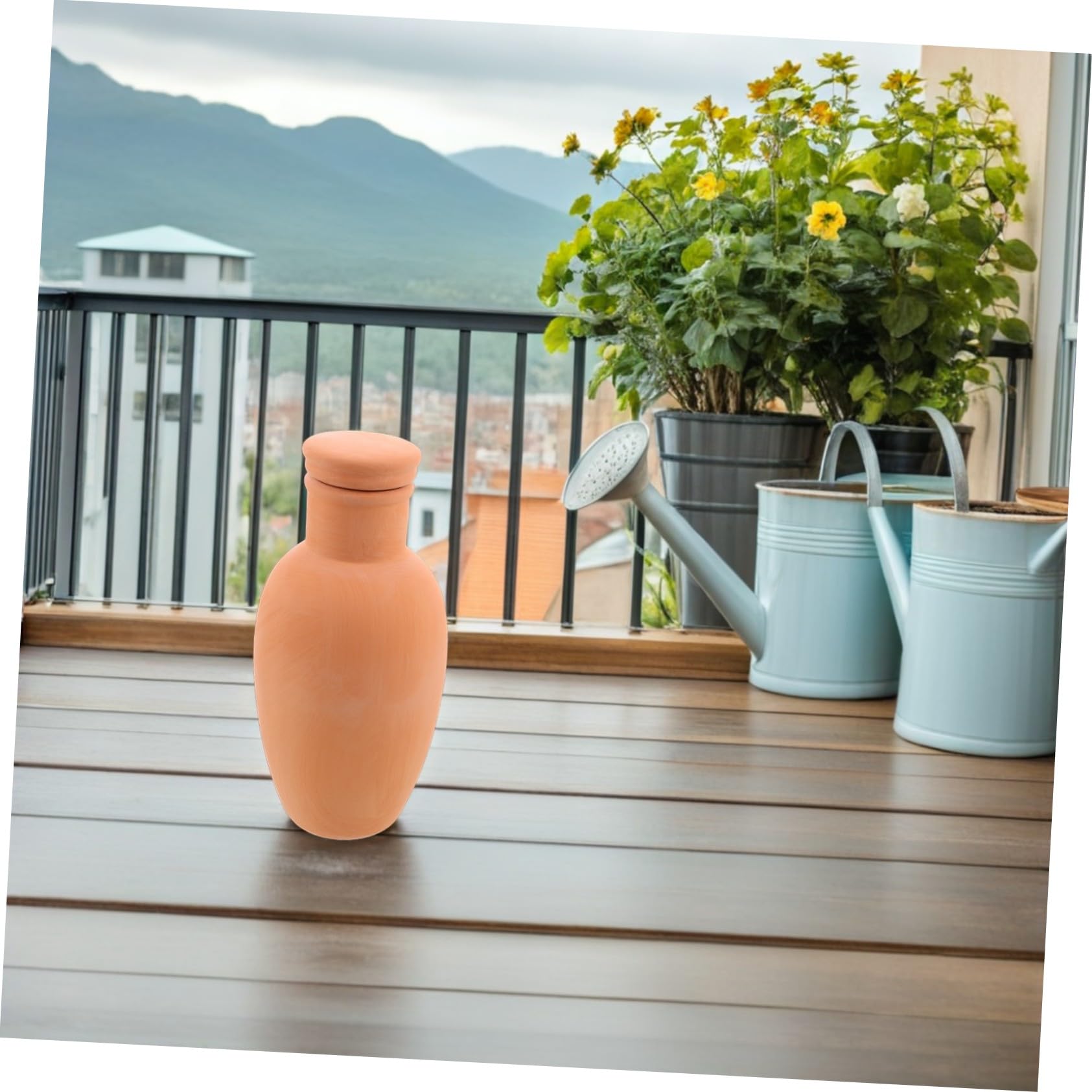 4pièces Dispositif Arrosage Argile Piquets Arrosage Automatique pour Plantes Intérieur Et Extérieur Arroseurs Terre Cuite pour Petits Espaces