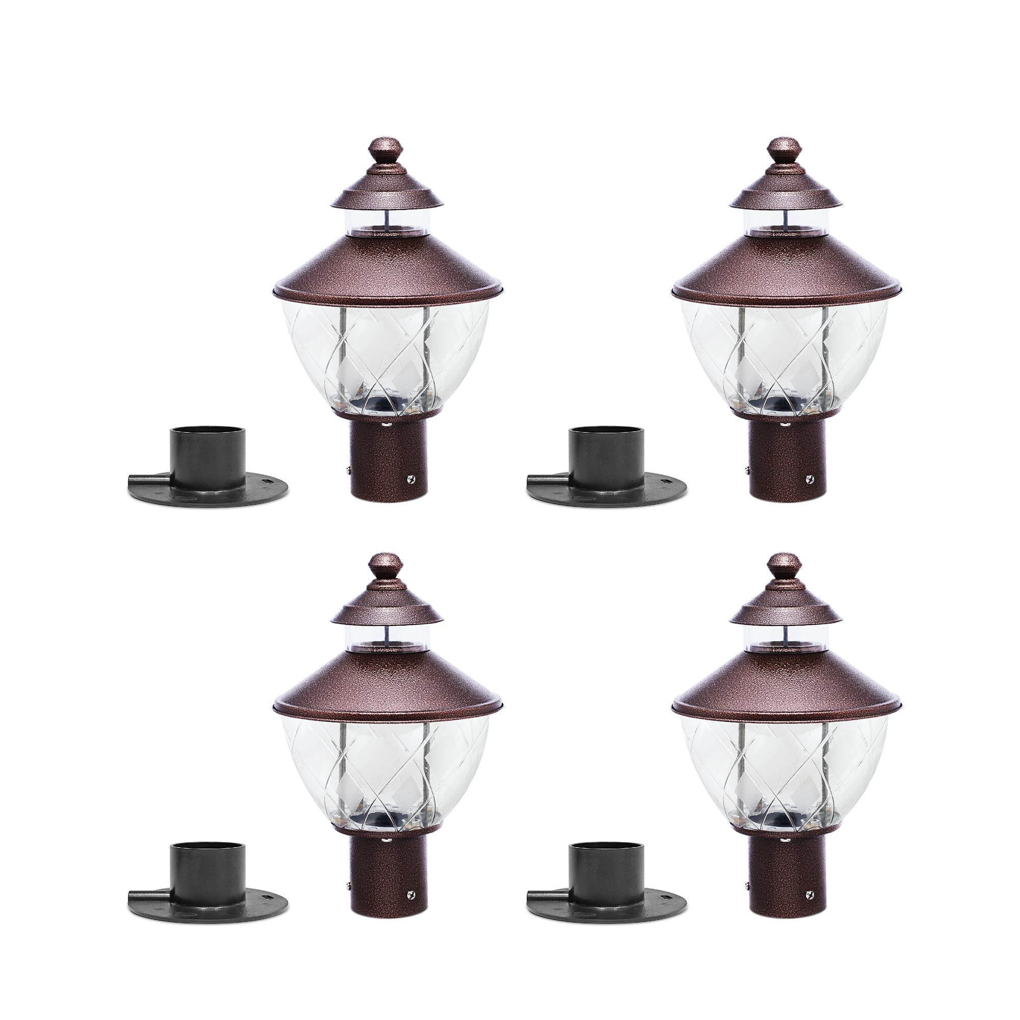 INVENTAA LED Gate Light for Home Gate Waterproof | IP65 Antique Copper Finish Gate Light for Outdoor Home and Commercial Spaces | Compound Wall Lights Outdoor Waterproof (Pack of 2) 2