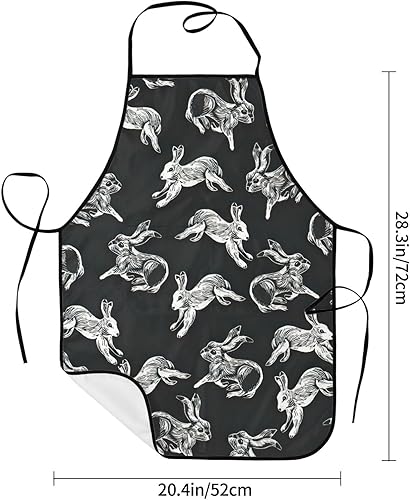 Miniatura 6 de Elegantes delantales con estampado de piedras con amplios bolsillos y correa de hombro ajustable para hombres y mujeres