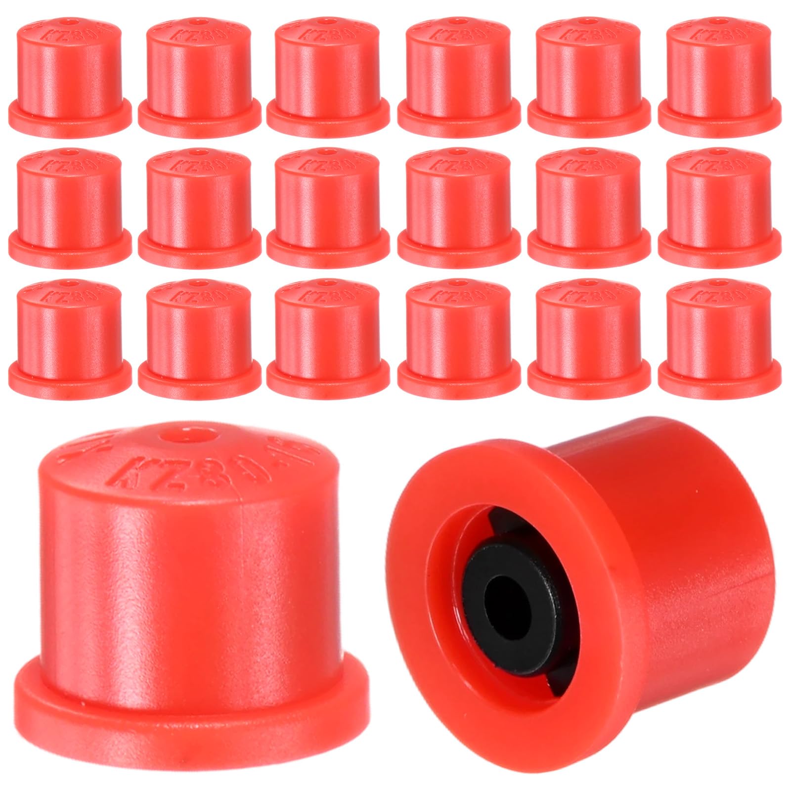 M METERXITY 20-Pack Sprayer Nozzle Tips, Plastic 2.08mm Pore Hollow Cone Nozzle for Agricultural/Lawn/Garden Irrigation, Replacement of Knapsack Tips [Red]