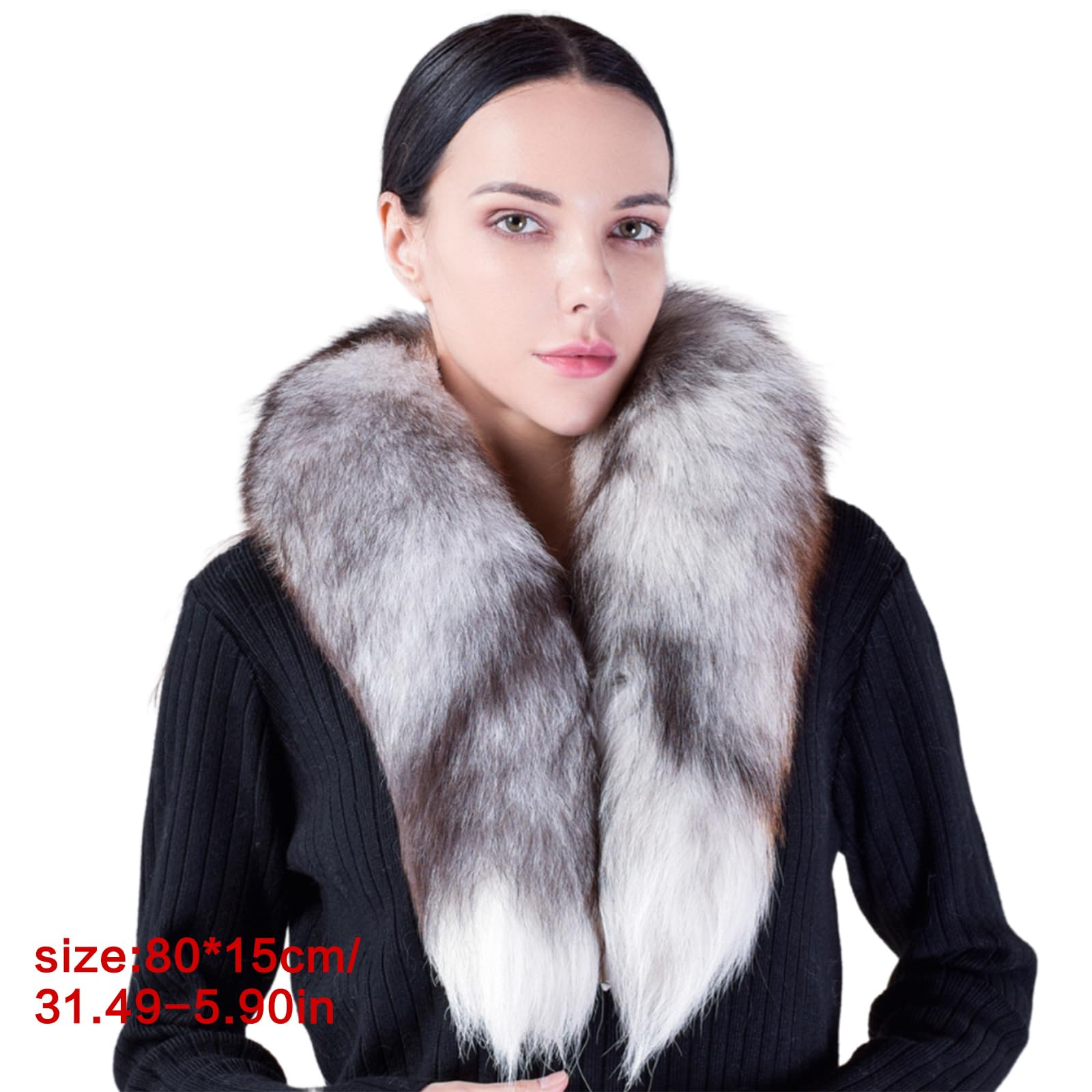 Sciarpa, spessa sciarpa per collo casual invernale caldo collo peloso sciarpa donna formale festa collo scaldacollo elegante foto puntelli scialle, 2, 80*15
