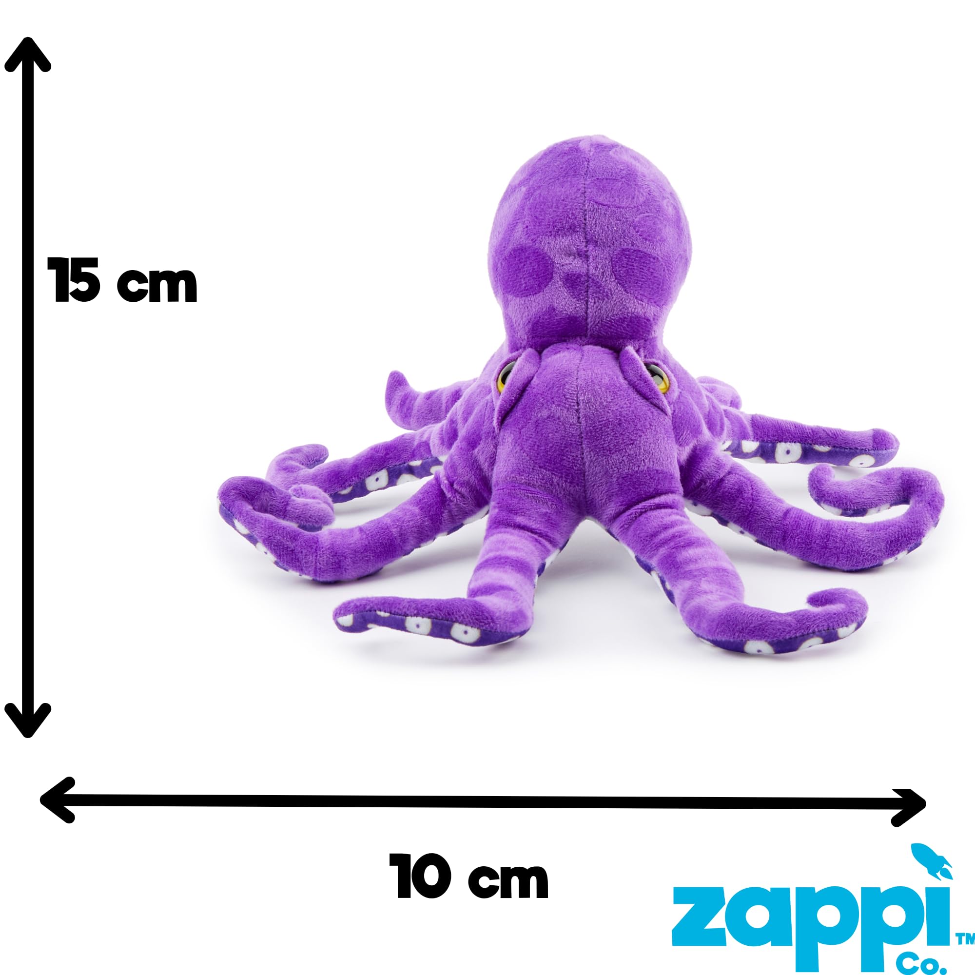 Zappi Co Ultra Soft Purple Octopus Plush Toy (35cm Length) - 100% Recycled, Eco-Friendly, Newborn Gift, Realistic Lifelike - Image 3