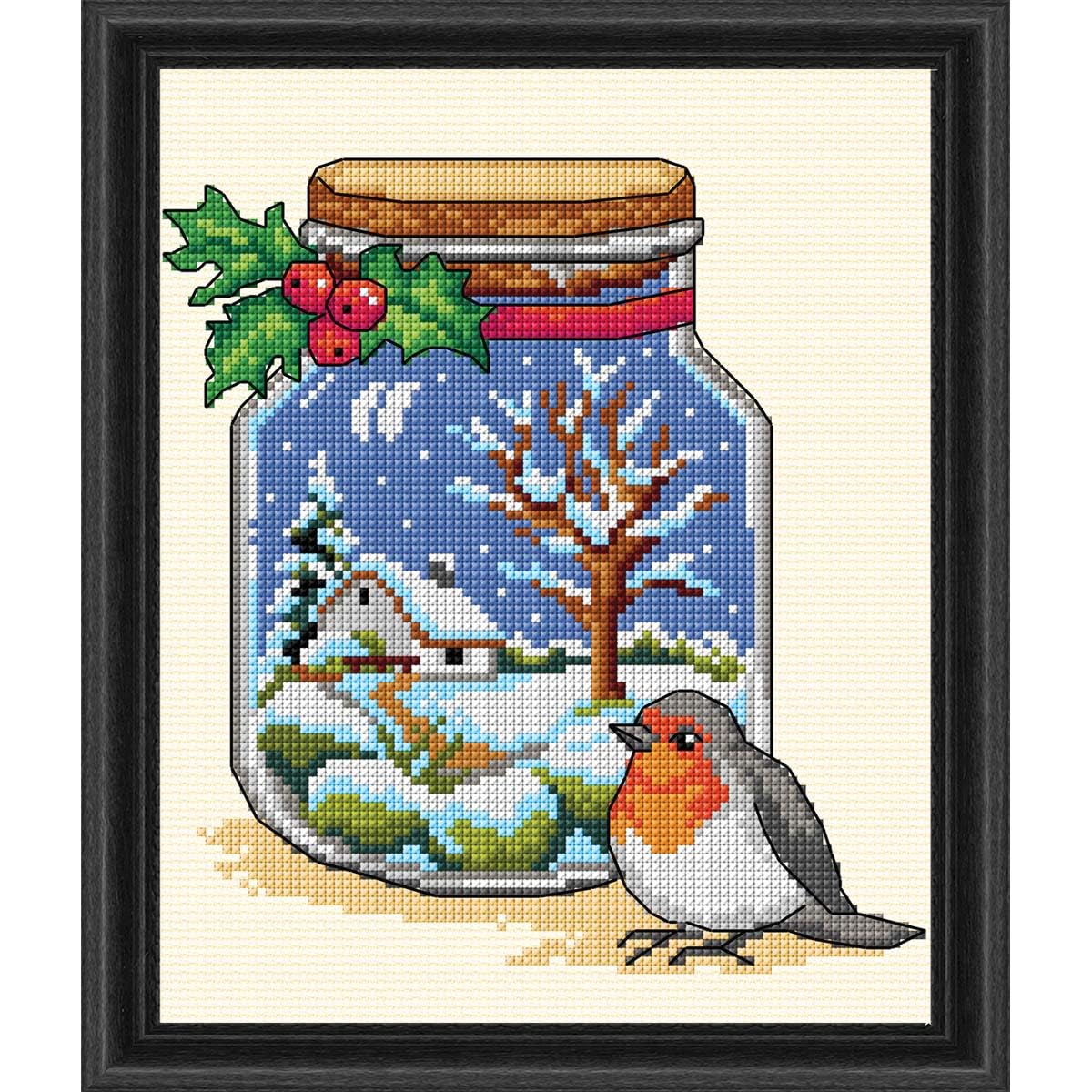 JAR - WINTER - Counted Cross Stitch Kit: Winter Jar - Orchidea