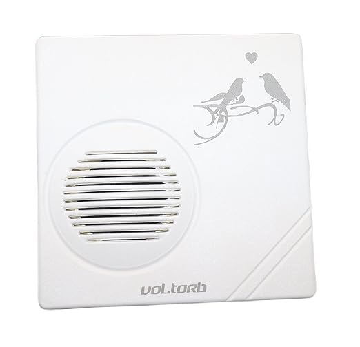 VOLtORb - Kross SoftyMusical - Discovery Bird Sound Musical Door Bell - 8 Tunes - Matt Finish - White Color - Plastic - 1 Piece Wired Door Bell