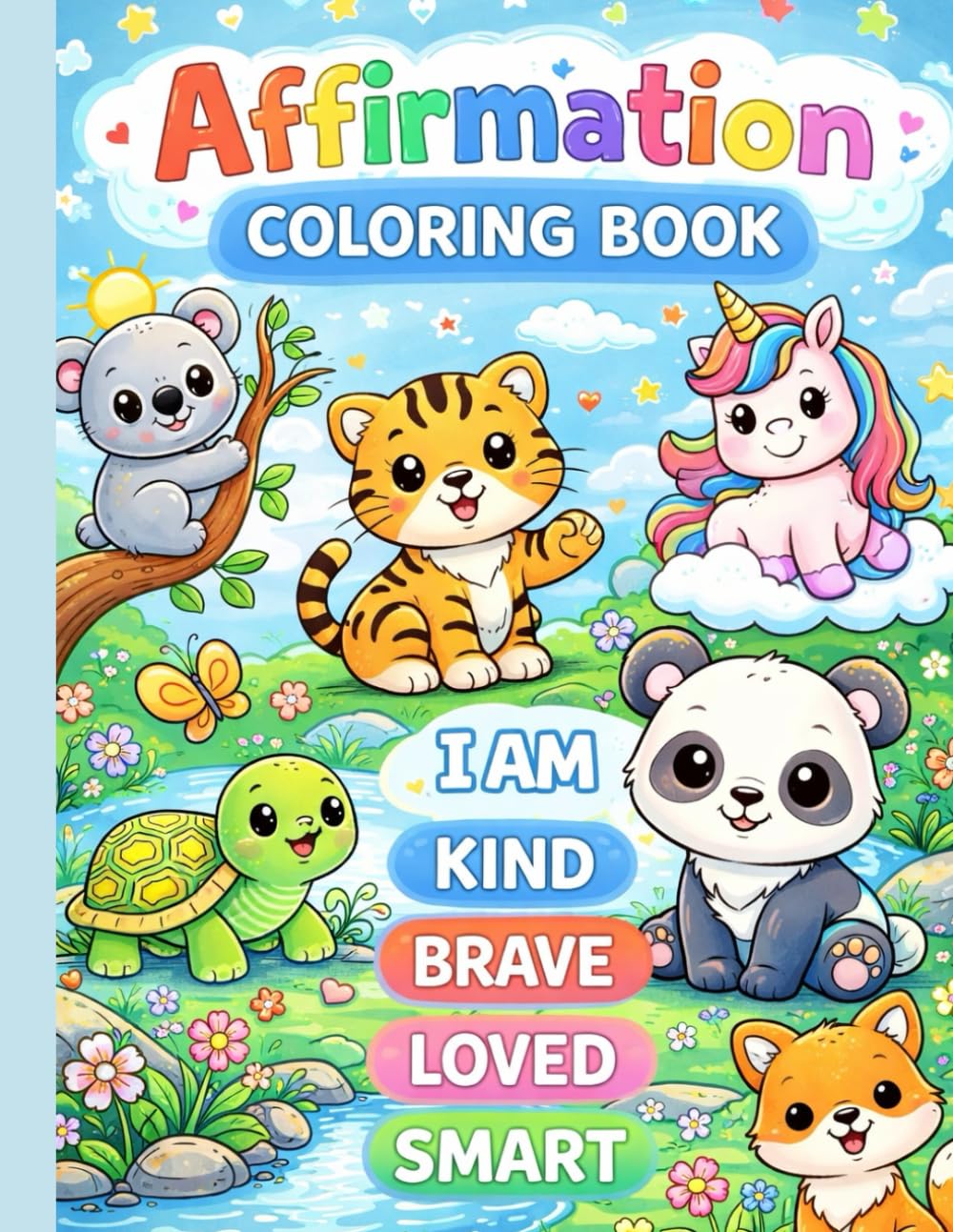 Affirmation Coloring Book: Cute Animals and Positive Affirmations to Inspire Confidence, Creativity, and Joy
