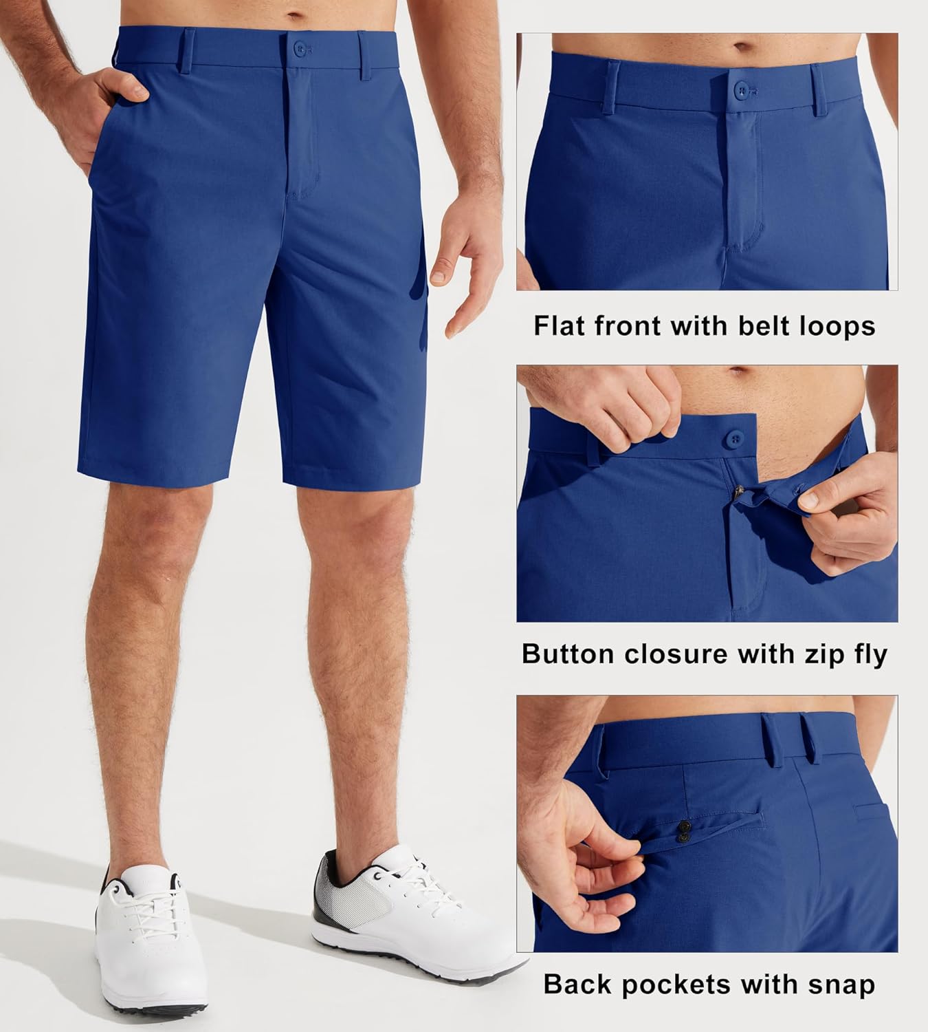 Libin Mens Golf Shorts 7"/9" Work Dress Shorts Casual Flat Front Hybrid Short Lightweight Quick Dry Water Resistant