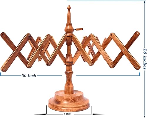 Miniatura 7 de Brainmart Winds - Bobinadora de bolas de hilo de madera y veloz de mesa, Winds de 8 a 12 onzas para manualidades de ganchillo y tejer, juego