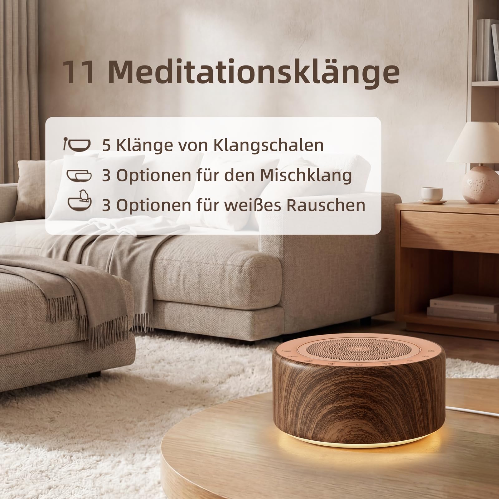 Kipcush Macchina tibetana per campana tibetana, 7 campane tibetane di diverse dimensioni, per yoga, meditazione, guarigione dei chakra, terapia del suono e sollievo dallo stress, con timer e
