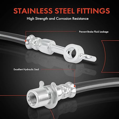 Miniatura 4 de A-Premium Manguera hidráulica de freno trasero para conductor y pasajero compatible con los modelos Ford, Lincoln y Mercury - Fusion 2009-2012, MKZ