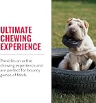 KONG Pneus - Jouet en caoutchouc durable et distributeur de gâteries pour les mangeoires électriques - Pour chiens moyens/grands