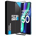 SupCares Tempered Glass for Realme Narzo 50 4G, Realme 7I, 8I, Oppo A55, Oppo A54 and Oppo A53 (6.6 Inch) With Installation Kit | 9H Edge to Edge Screen Protector|Black gallery image