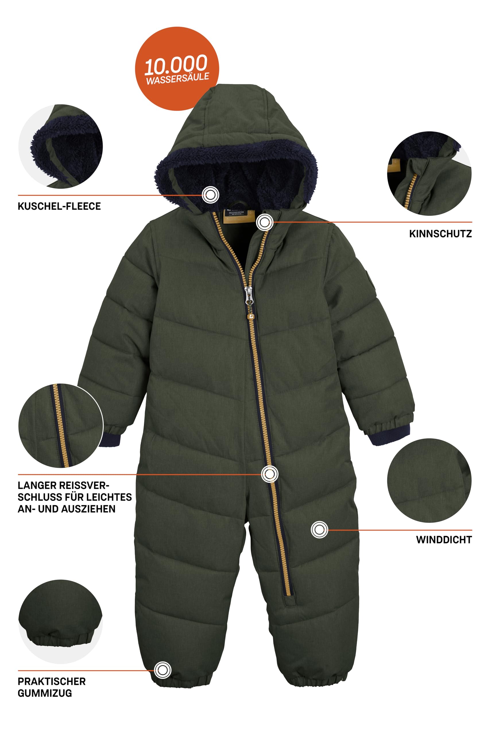 Killtec Karter Mini Mono estilo plumífero con capucha. Unisex niños (Pack de 1)
