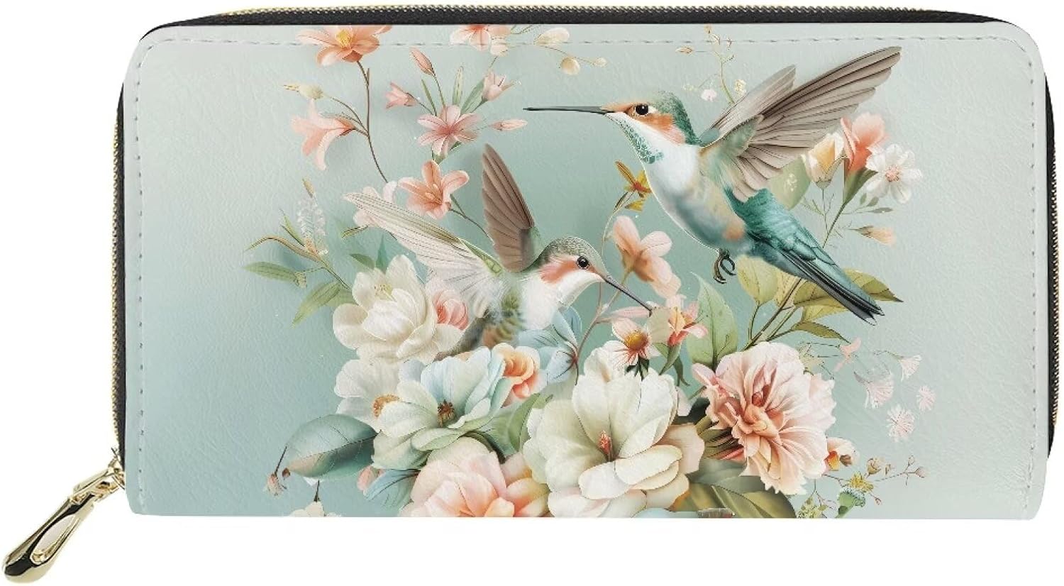 COEQINE Beach Sea Turtle Printed Wallets for Women,Multiple Card Slots Ladies Long Wallet PU Leather Card Holders