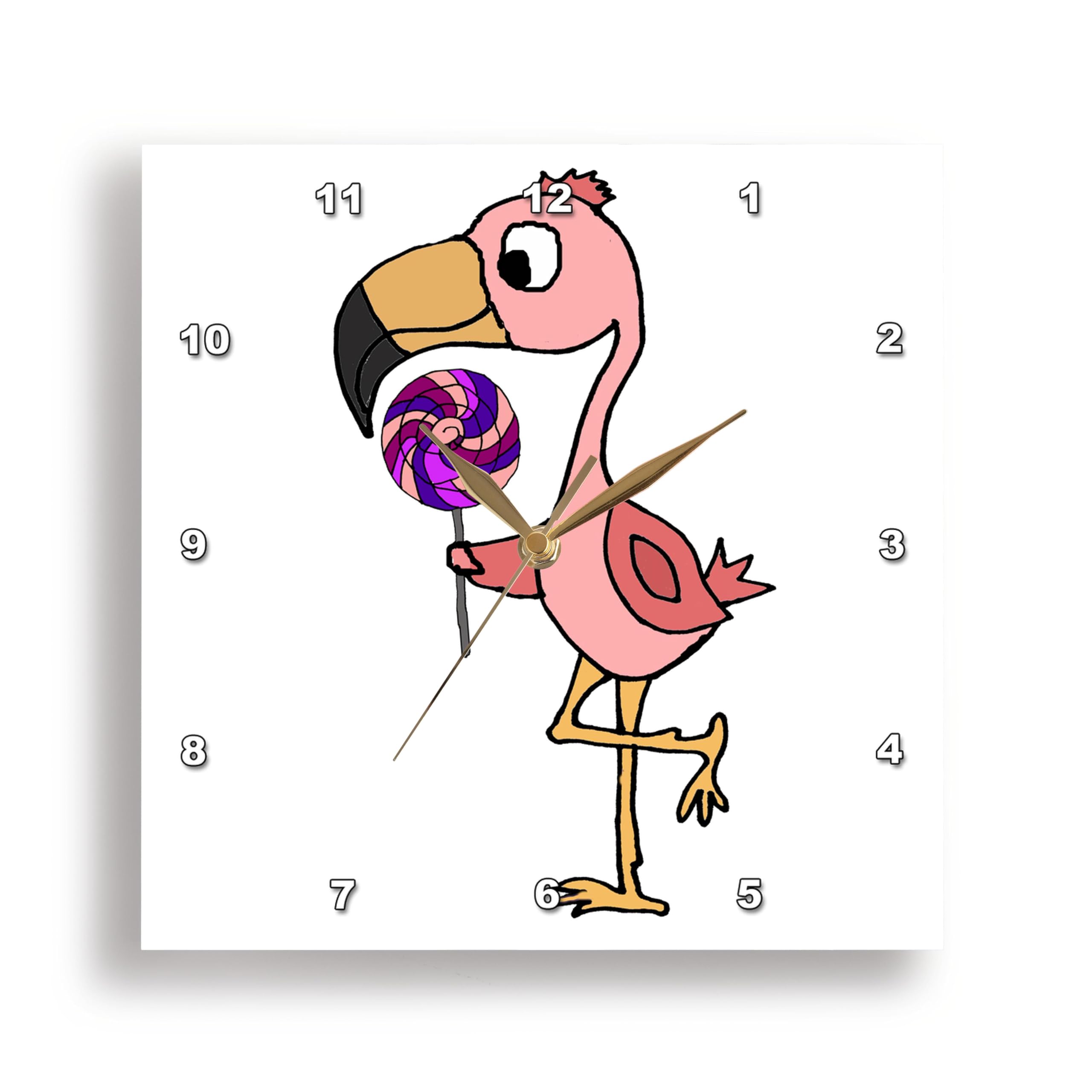 Horloge murale oiseau flamant rose 3dRose DPP 264025 2 pour deco cuisine