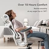 SIHOO Doro C300 Ergonomic Office Chair with Ultra Soft 3D Armrests, Dynamic Lumbar Support for Home Office Chair, Adjustable Backrest Desk Chair (White) - 4