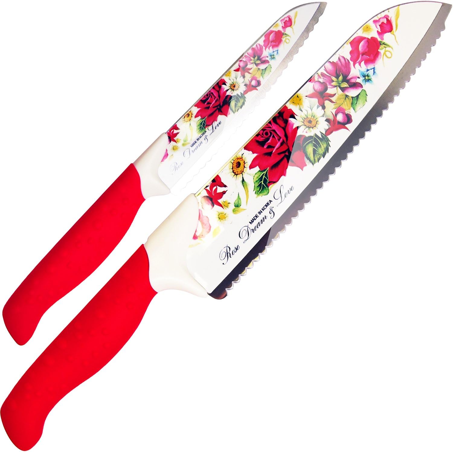 Chef's Knife, [2-Piece] 8-Inch Chef's Knife and 5-Inch Paring Knife Kitchen Knife Set [Rose Kitchen] High Carbon Stainless Steel Chef's Knife [Made in Korea]