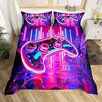 Vista 19 de Erosebridal - Conjunto de ropa de cama tamaño individual, de 2 piezas, 1 funda para edredón decorativa negra con estampado moderno de control