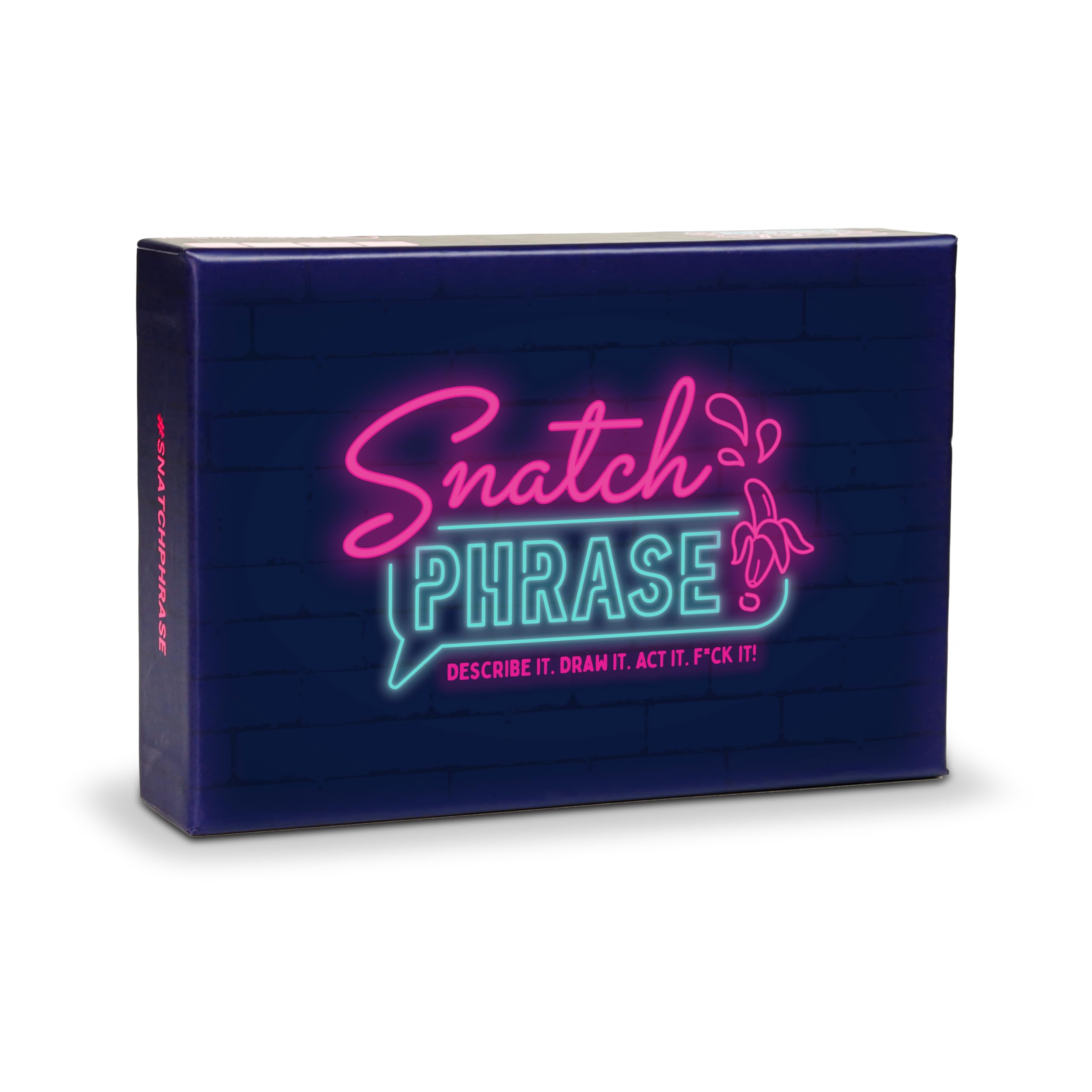 X-Rated Adult Card Game - Snatch Phrase - Draw, Describe, and Act Out Sexual and Anatomical Slang for Teammates to Guess - Perfect for Games Night, Bachelor, and Bachelorette Parties - 180 Game Cards