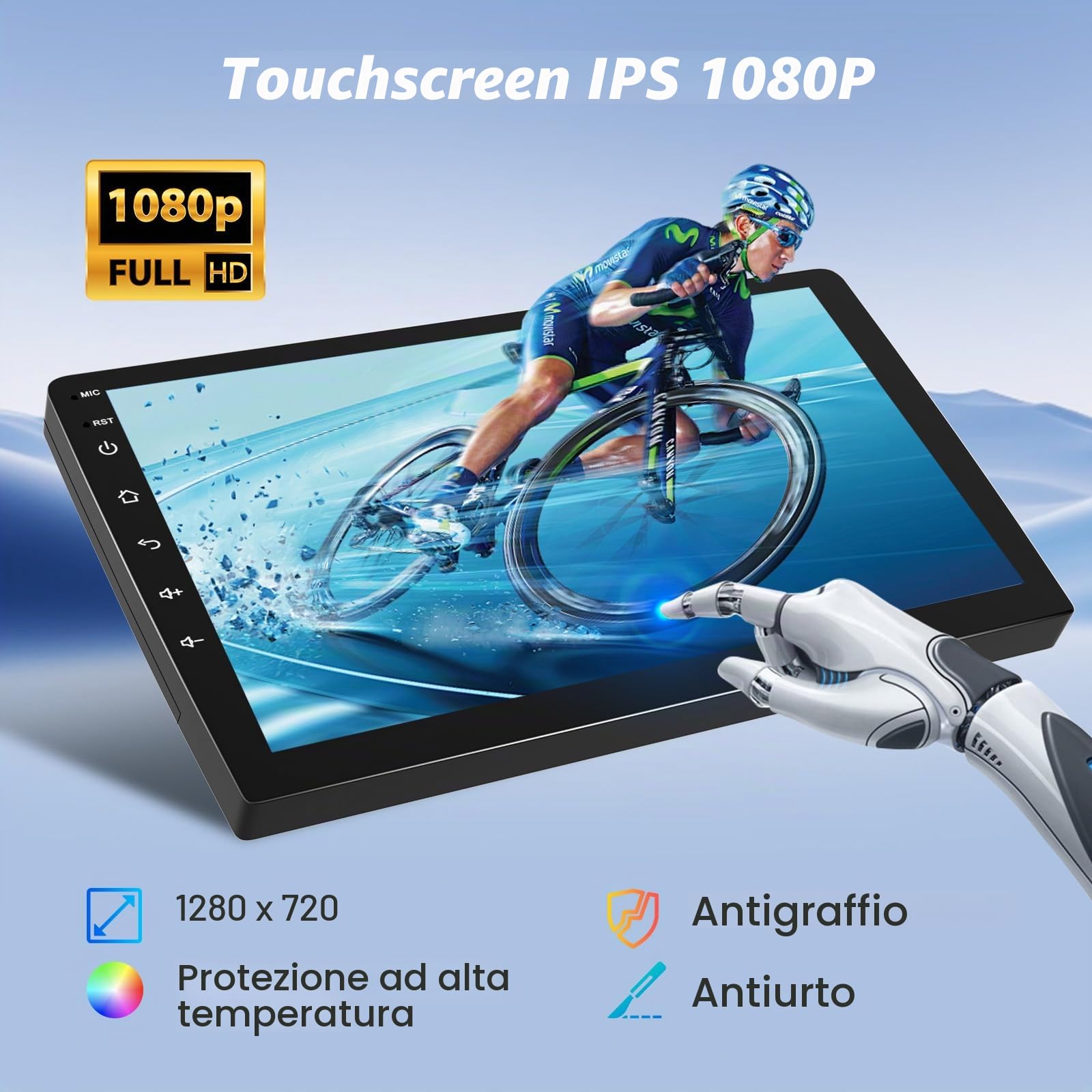Roinvou DAB/DAB+ 4G+64GB Radio per Mazda 5 2007-2010 Android 15 Soporta Wireless CarPlay Android Auto, 9 Pollici Schermo per Auto con Bluetooth WIFI GPS HIFI FM/RDS SWC AHD Telecamera