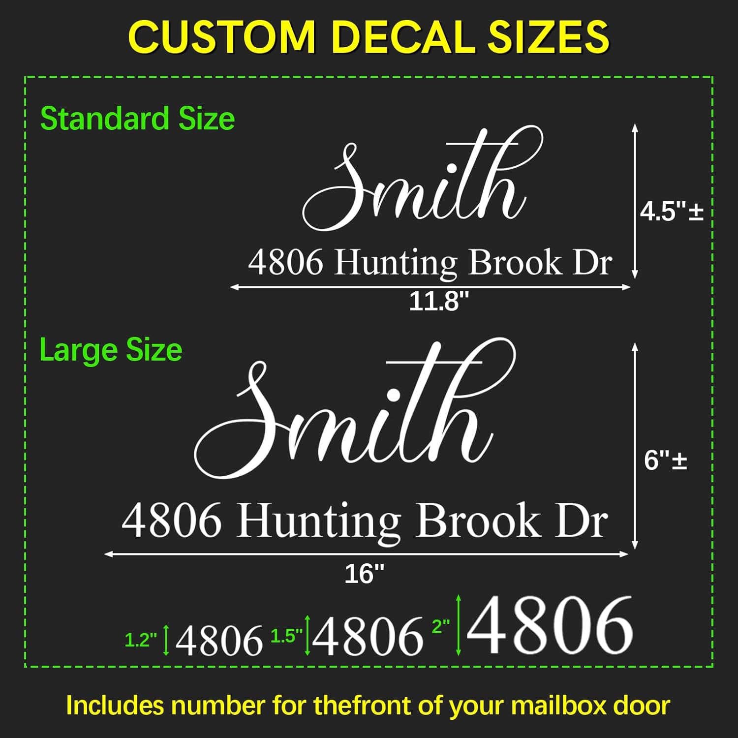 Mailbox Numbers for Outside, Reflective Adhesive Mailbox Number Sticker, Personalized House Numbers for Mailbox, Custom Vinyl Mailbox Decal, Street Address sign (D05)