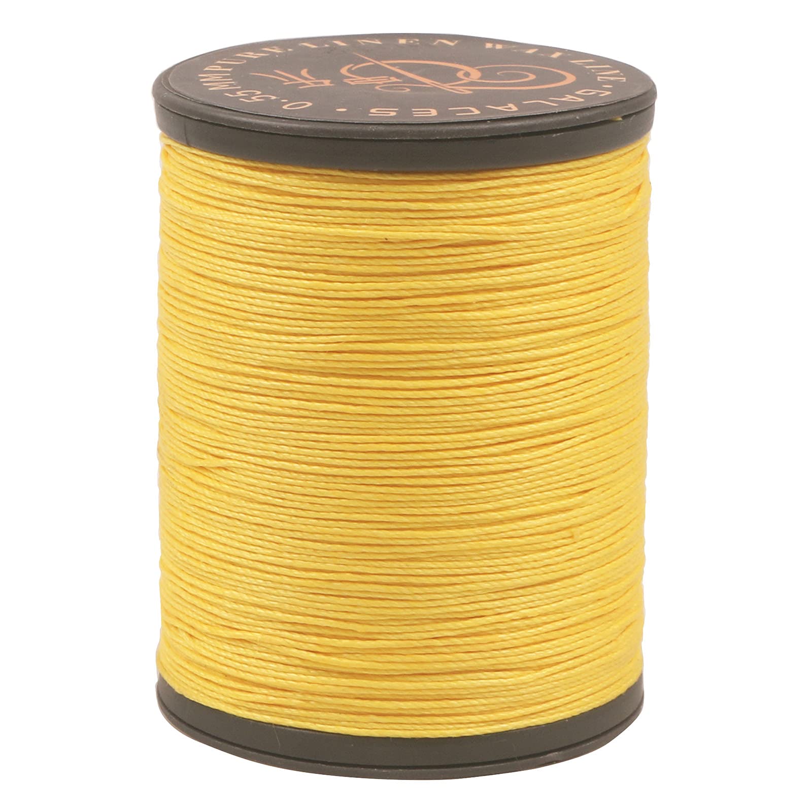 Fil de lin ciré naturel jaune haute résistance pour cuir