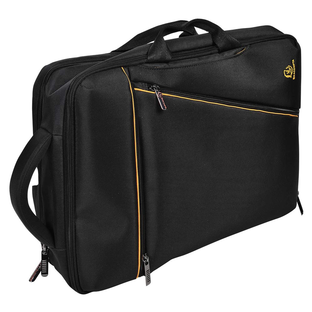 Exacompta 17734E Exactive, Borsa Zaino Nera Per Laptop 15.6 Pollici e Tablet, Poliestere di alta qualtià, Tasche Funzionali Per Riporre Vari Oggetti
