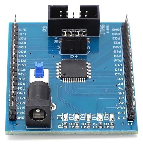 XC9572XL Development Board, CPLD Learning Experimental Test Printed Circuit LCD Dot Modules Plate Accessory Replacement with 4 Programmable LED