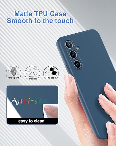 Miniatura 3 de Foluu Funda de silicona para Samsung Galaxy A54 5G, funda de goma de gel líquido con forro de microfibra suave, funda delgada y rígida a prueba de