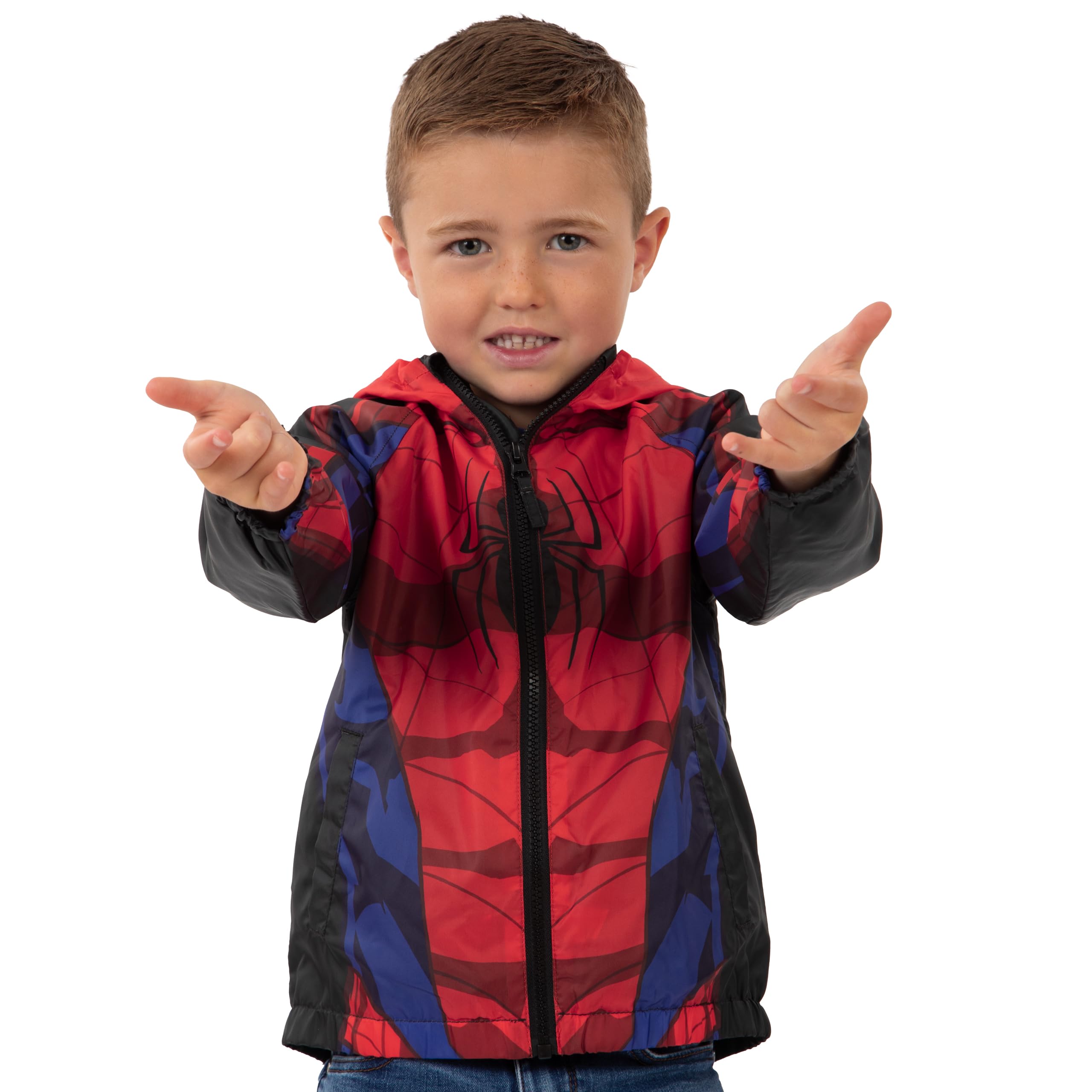 Marvel Spiderman Veste, Imperméable Enfant Super-Héros, Manteau De Pluie Garçon Spiderman, Veste Garçon Déperlante