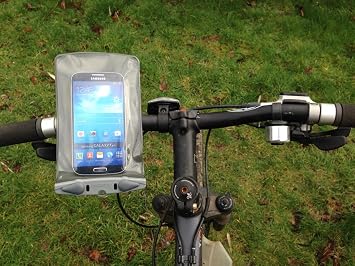 Aquapac Small Bike-Mounted Waterproof Phone Case for Samsung Galaxy SII, SIII, S4, S5, Note Gray